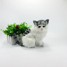 Imitação de polietileno branco para gato, modelo divertido, presente, cerca de 18cm x 13cm x 11cm 2024 - compre barato