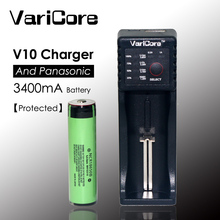 New Protected 18650 3400 mAh battery NCR18650B original PCB 3.7V + VariCore V10 charger 2024 - buy cheap