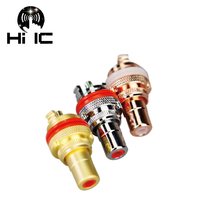 1 par Amp HiFi oro de cobre/chapados en rodio conector hembra RCA chasis RCA CMC conector hembra de cobre de Audio de enchufe Terminal 2024 - compra barato