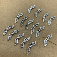 25pcs/Lot 24x4mm "Wing" Shape Alloy Beads Cap Jewelry Findings Charms Necklace Bracelets Spacer Beads For Jewelry Making 2024 - buy cheap