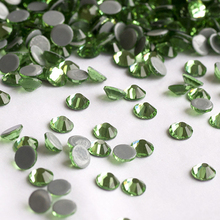 YANRUO-diamantes de imitación para manualidades, SS4-SS30 de peridoto con parte posterior plana, piedras Hotfix y cristales de Strass, 2058HF 2024 - compra barato