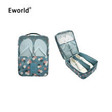 Eworld Portable Waterproof Bag Shoes Storage Organizer Pouch Pocket Packing Cubes Handle Nylon Zipper Storage Bag for Travel 2024 - buy cheap