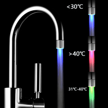 3 Colors RGB Glow Temperature Sensor Shower LED Faucet Light Water Shower Head Stream Sink Tap Bathroom Kitchen Accessories 2024 - buy cheap