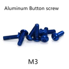 20pçs m3 * 5/6/8/10/12/14/16mm cores azul escuro alumínio soquete sextavado botão cabeça parafusos do modelo rc 2024 - compre barato