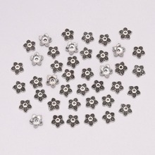 50 unids/lote de tapas de extremo de cuentas de Metal de flor Torus antigua de 7mm para accesorios de costura de joyería 2024 - compra barato