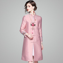 Trench coat for women Chinese style long coats woman winter 2019 autumn trending styles female ladies warm trenchcoat AA4220 2024 - buy cheap