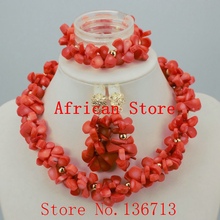 Free Shipping Fashion Bridal Jewelry Set African Coral Beads Jewelry Set R182 2024 - buy cheap