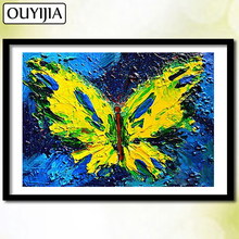 Pintura de diamantes 5D DIY, imagen de animales OUYIJIA de mariposa cuadrada completa, diamantes de imitación, flores, mosaico bordado de diamantes a la venta 2024 - compra barato