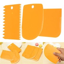 3PCS/lot Cleaning Scraper Kitchen Spatula Cake Baking Tool Pastry Spatulas Bakeware Tool Cake decorating tools 2024 - buy cheap