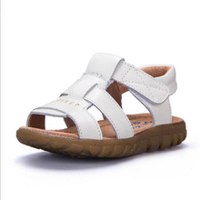 Niños Zapatos Niños sandalias de cuero genuino zapatos de playa de verano niños sandalias de Punta cerrada Jap-solapas para niños sandalias de diseño para niños pequeños 2024 - compra barato