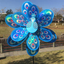 Double Layer Peacock Laser Sequins Windmill Colourful Wind Spinner Home Garden Decor Yard Kids Toy 2024 - buy cheap
