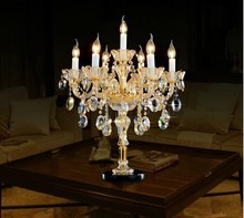 Soportes para velas de boda candelabro de gran tamaño, lámparas de mesa, candelabro de gran gradiente, candelabro de cristal para dormitorio, luz de mesa, envío gratis italiana 2024 - compra barato