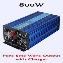 New Design 800W Inverter 12V 24V DC to AC 110V or 230V with Charge Function, 800W Pure Sine Wave Power Inverter 2024 - buy cheap
