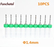 1.4mm-10pcs,Freeshipping CNC machine solid carbide micro Drill bit,Printed Circuit Board Drill Bit,SMT,plastic and copper 2024 - buy cheap