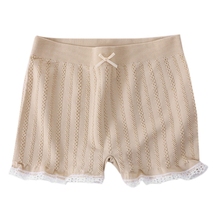 Feminino elástico apertado shorts laço stripe bowknot sob saia calças de segurança 2024 - compre barato