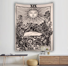 Wall Hanging Tarot Tapestry The Moon The Star Tapestry Polyester Fabric Tapestries Blanket Bedspread Beach Towels Picnic Mat 2024 - buy cheap