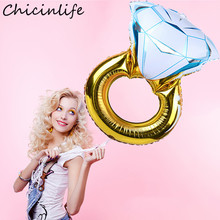 Chicinlife 1Pcs Diamond Ring Balloon Bachelorette Party Decor Engagement Bridal Shower Wedding Bride Valentine's Day Supplies 2024 - buy cheap