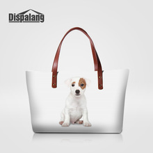 Dispalang bonito pug filhote de cachorro do cão das mulheres bolsas animal gato senhoras saco de compras ombro para viajar bolsa feminina meninas totes sac 2024 - compre barato