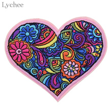 Lychee Life Floral Pattern Embroidered Iron On Patch DIY Embroidery Handmade Crochet Sew On Patch Clothes Appliques 2024 - buy cheap