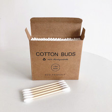 100pc/Pack Double Head Bamboo Cotton Swab Adults Makeup Cotton Buds Plastic-Free Wood Sticks Nose Ears Cleaning Health Tools 2024 - buy cheap
