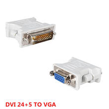 Free Shippin+20pcs/lot+dvi to vga connector/24+5 Pin M DVI-I to 15 Pin VGA F Adapter  for HDTV 2024 - buy cheap