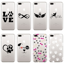Soft Back Cover For iPhone 6 S 6S 7 8 X XR XS Max Heart Dog Puppy Love Cute Phone Case Silicone For Apple iPhone 8 7 6S 6 S Plus 2024 - buy cheap