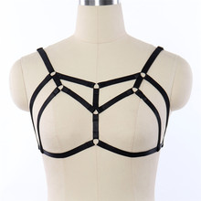 Women Fetish Wear Body Harness Pastel Goth Cage Bra Punk Rave Bondage Harness Lingerie Sexy Cupless Cage Bralette Underwear 2024 - buy cheap