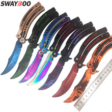Swayboo CS GO Karambit folding Knife butterfly fade colorful butterfly in knife doppler training no edge howl practice tool 2024 - buy cheap