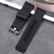 Watch accessories 24mm silicone strap for men and women fashion sports waterproof natural rubber strap buckle 2024 - buy cheap