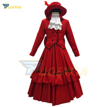 Negro Butler Ciel Angelina Dulles Madame vestido rojo edición Deluxe Cosplay traje hecho a la medida 2024 - compra barato
