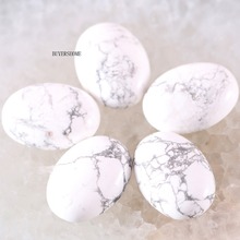 18x25mm & 15x20mm cabochão cabochão de táxi 5 pçs oval natural pedra grânulo para fazer colar pulseira brincos branco howlite k572 2024 - compre barato