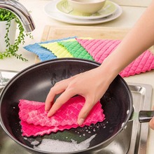 2Pcs New Cleaner High Efficient Bamboo Fiber Cleaning Cloth Home Bamboo Fiber Washing Dish Towel Kitchen Wipping Rags 2024 - buy cheap