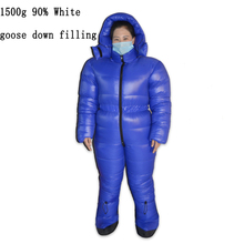 90% White goose down filling 1500g antarctic arctic expedition special use down jacket winter goose down sleeping bag 2024 - buy cheap