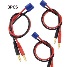 3pcs/lot EC3 Connector Plug to 4mm Banana Plugs Battery Charge Lead Adapter Cable Line 2024 - buy cheap