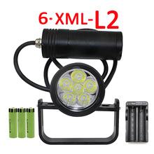 Underwater 6x XM-2 LED Diving flashlight Waterproof Portable Led light Scuba dive Torch Lamp Light USE 3 x 18650 Battery 2024 - buy cheap