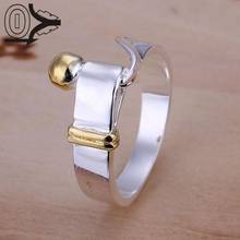 Wholesale Silver-plated Ring,Fashion Jewelry,Color Separations Beads Jewelry Women&Men Gift Finger Rings 2024 - buy cheap