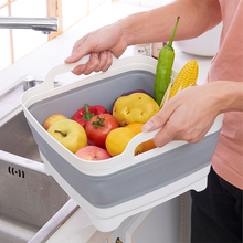 Cesta de cocina plegable, contenedor de almacenamiento de drenaje plegable para ahorro de espacio para frutas y verduras 2024 - compra barato