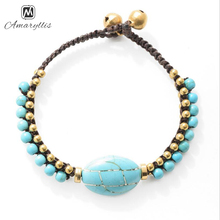 Amaiyllis Bohemia Geo Stone Beads Charm Bracelet Bangle For Women Ethnic Handcraft Weave Beads Statement Bracelet Pulseras Mujer 2024 - buy cheap