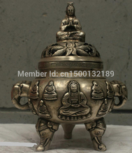 Xd-estatua de bronce y plata hecha a mano para folklórico de China, quemador de incienso de Buda Guanyin, xd 0047 2024 - compra barato