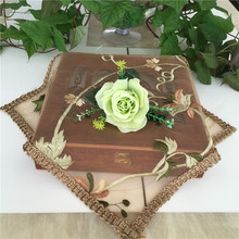 Toalha de mesa bordada, elegante, pequena, fresca, corredor, tecido pastoral, toalha de chá de luxo, toalha de mesa para decoração 2024 - compre barato