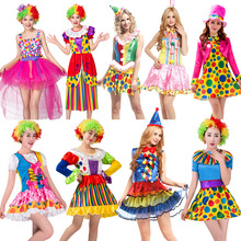 Disfraz de Halloween para mujer adulta, disfraz de payaso de circo, disfraz de Cosplay femenino, vestido de baile de fantasía 2024 - compra barato