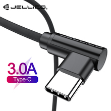 Зарядный кабель Jellico USB Type-C 90 градусов, кабель для быстрой зарядки USB C, L Type-c 3,1 А, кабель для передачи данных, зарядное устройство для Samsung S8, S9, Note 8, Xiaomi mi5 2024 - купить недорого