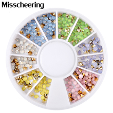 Strass de formato colorido para decoração da unha, strass 2.5mm, decoração de opala, acessórios para design de manicure, 1 caixa 2024 - compre barato