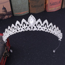 FORSEVEN Silver Color Crystal Leaf Shape Tiaras Crowns de Noiva Diadem Headbands Bride Wedding Party Hair Jewelry Accessories 2024 - buy cheap