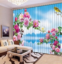 Cortinas estilo europeu 3d para flores, cortinas modernas para sala de estar, cortinas blackout para janela 2024 - compre barato
