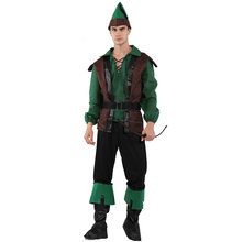 Adult Men Robin Hood Costume Green Archer Costumes Halloween Purim Holiday Party Carnival Cosplay Outfit 2024 - buy cheap