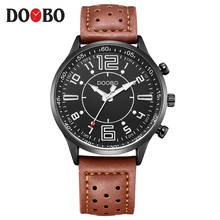 2017 DOOBO Mens Watches Top Brand Luxury Men's Quartz Watch Waterproof Sport Military Watches Men Leather saat relogio masculino 2024 - buy cheap