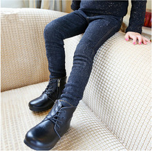 Girl Jeans Children Clothing 2018 Winter New Baby Clothes Fashion Kids Denim Pants Baby Velvet Plus Thick Cowboy Jeans Trousers 2024 - buy cheap