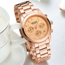 MEGIR Women Luxury Top Brand Quartz Wristwatches Fashion Business Watches Ladies Dress Waterproof Watch Female Relogio Feminino 2024 - buy cheap