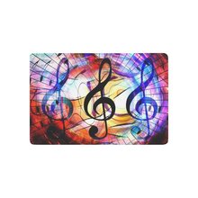 Trippy Psychedelic Anti-slip Door Mat Home Decor, Music Notes Notations Abstract Colorful Indoor Outdoor Entrance Doormat Rubber 2024 - buy cheap